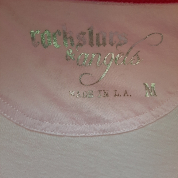 Rockstars & Angles Los Angeles Pink Graphic Bambi Deer Short Sleeve Top - Picture 9 of 9